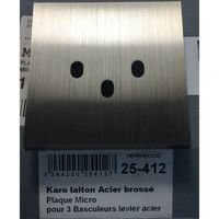 Mod Elec 25-412 - Parte anteriore in acciaio spazzolato Karo Ottone - 3 bilancieri a leva