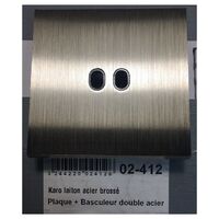 Mod Elec 02-412 - Frontale Karo Ottone Acciaio Spazzolato - 2 Leve Bilanciere + Stampo Nero