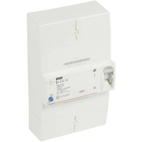 Legrand 401010 Enedis tetrapolar differential circuit breaker 500mA instantaneous - 30A