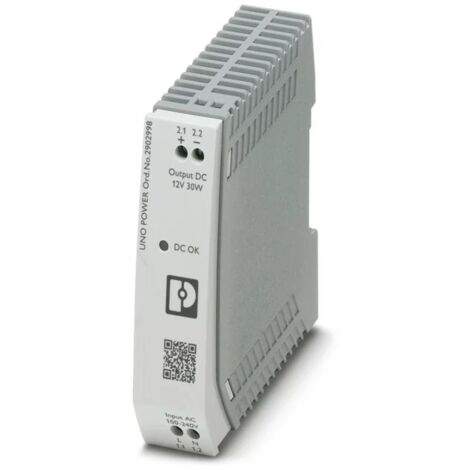 Phoenix contact 2902998 DIN rail power supply UNO-PS/1AC/12DC/30W series