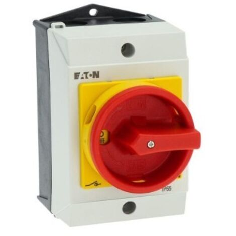 Eaton Moeller 207151 T0-2-8900/I1/SVB Main switch, 3 p+n, 20 a, 90°, lockable in position 0, surface-mounted
