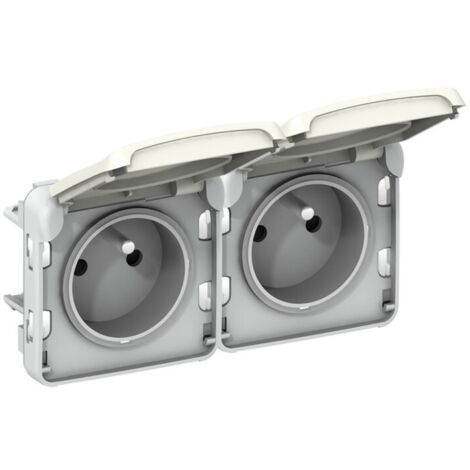 Base Presa 2P+T Schneider Electric – IP55, IK08, Montaggio A Vista/Incasso, Colore Grigio - 4