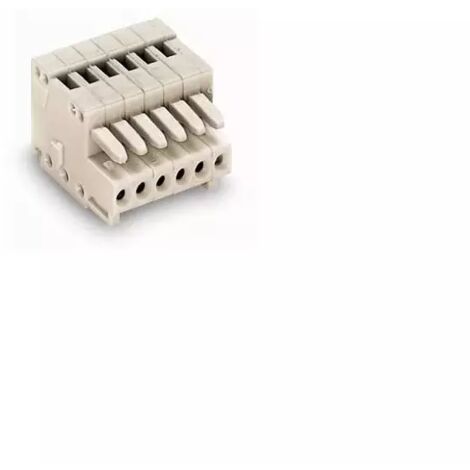 Wago 733-106 Female connector for 1 conductor - 100% reverse protection - 0.5 mm≤ - Pitch 2.5 mm - 6 poles