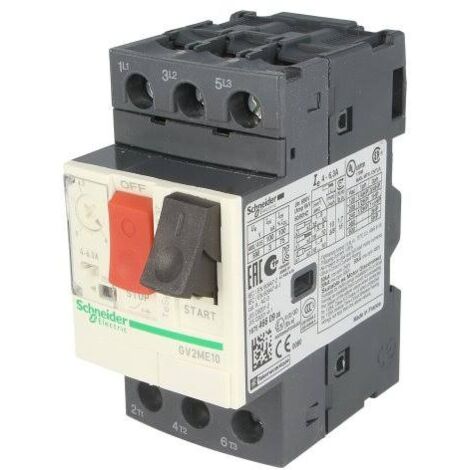 Schneider GV2ME10 - TeSys disj. 4..6.3A 3P 3d motor - thermal-magnetic release - 034311