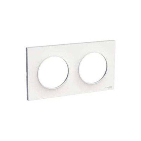 Schneider S520704 - Odace Styl Plate White 2 horizontal/vertical posts center distance 71 mm