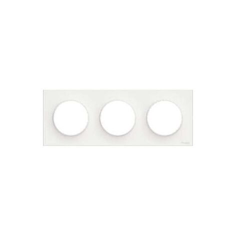 Schneider S520706 - Odace Styl Plate White 3 horizontal or vertical posts 71mm center distance