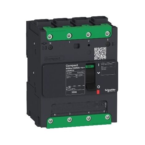 Disjoncteur Schneider ComPact NSXm 3P 160A - Référence LV426509 - EverLink Pour Connexion Facile