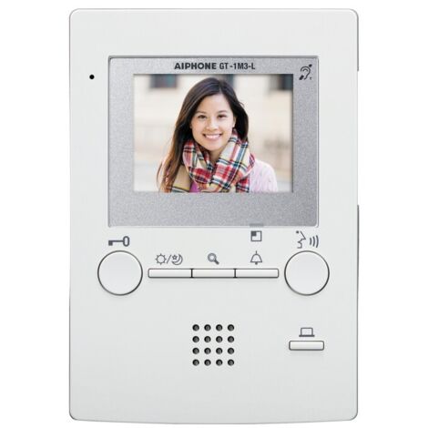 Aiphone GT-1M3-L Freisprechmonitor 3,5'', 1-Zonen-Zoom, Magnethalterung, schmale Breite 125 mm