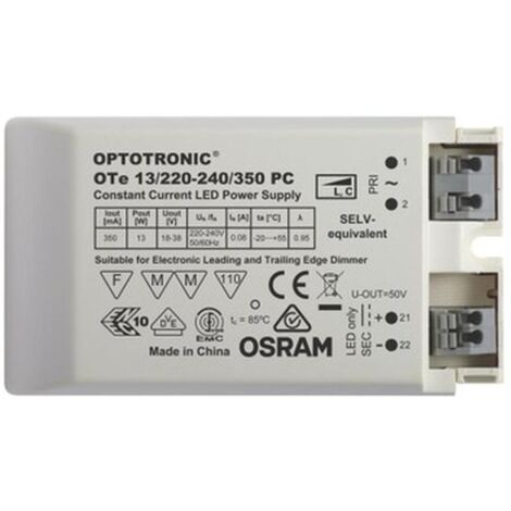 OSRAM 105324 Impuls-Netzteil LED 13 W 18–38 VDC – 350 mA – 198–264 VAC (1/5)