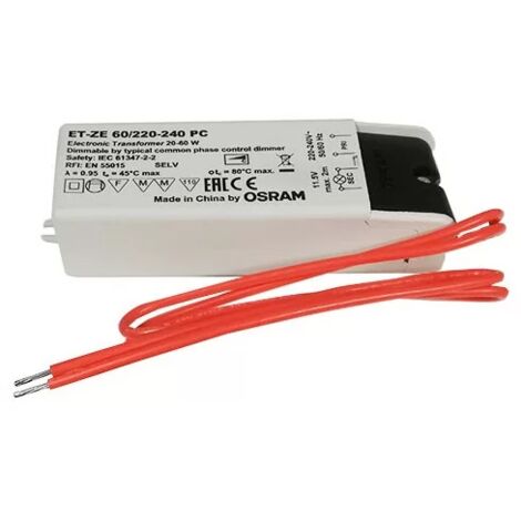 Knightsbridge T02 Transformador Halógeno Regulable 12 V, 20-60 W – Para Iluminación De Bajo Voltaje