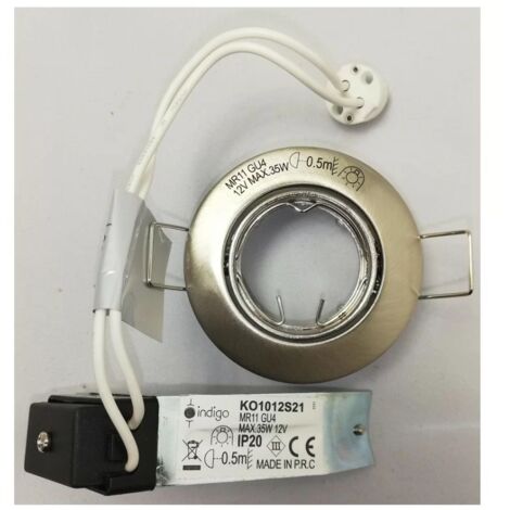 MC Shine Strahler Einbaustrahler GU4/MR11 Für 12V – Einbaurahmen Spot, Schwenkbar, Ohne Leuchtmittel 12v 35w Halogen Lampe, 35mm