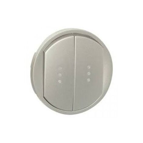 Legrand 068304 – Céliane-Radkappe – Doppel-Push-Pull/Doppel-Drücker – Kontrollleuchte/Leuchtend – Titan