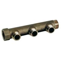 Somatherm 2745-03-20 Messingverteiler mit flachem Sitz MF 20/27 3 Abgänge 15/21 M