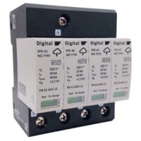 Digital Electric 08204 Steckbarer Überspannungsableiter AC 4P/Imax 40kA/Typ II