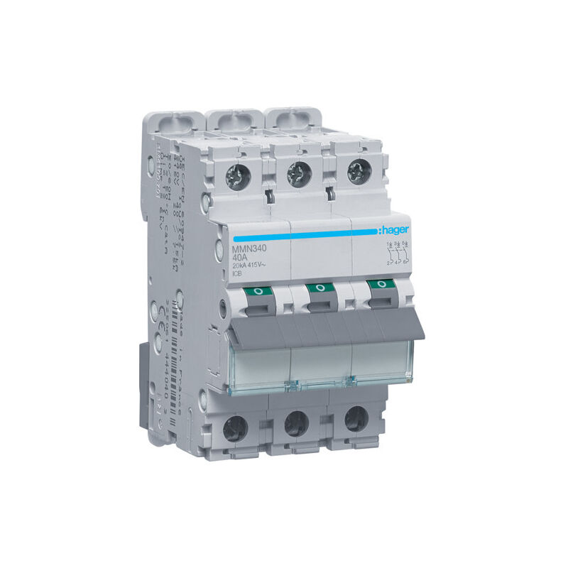 Disjoncteur magnétique 3P 20kA 40A 400V access. indicateur IEC 947-2