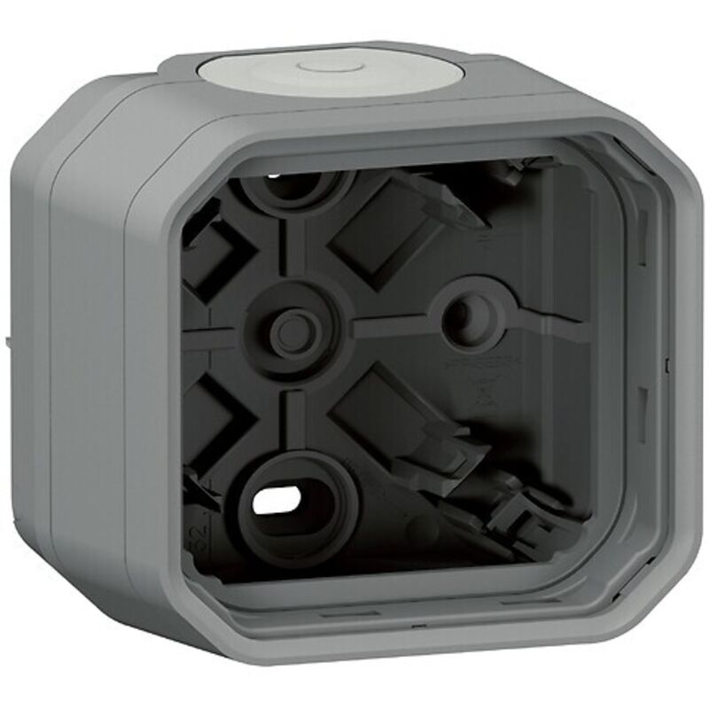 Boitier Saillie - 1 Poste - Avec 1 Entrée Pg16 - Gris - Legrand Plexo