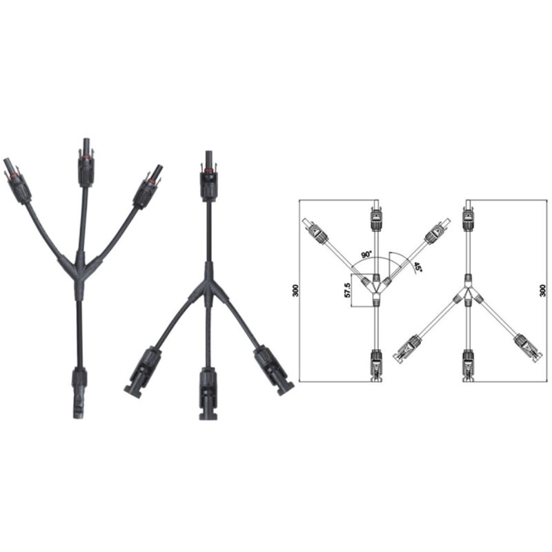 PV-Y Solarstecker Verteiler 3er paar