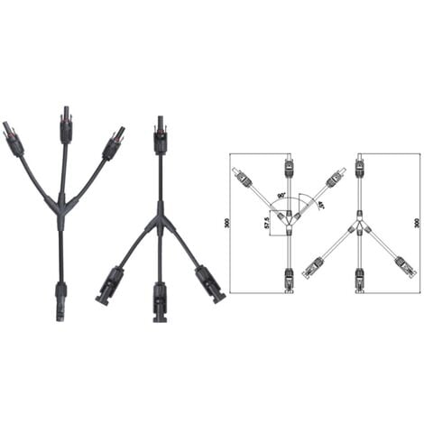 PV-Y Solarstecker Verteiler 3er paar