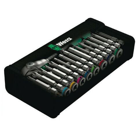 Schrauber Bit-und Ratschen-Set 1/4" WERA 8100 SA 9 Zyklop Speed Imp 1/4" (28 teilig)