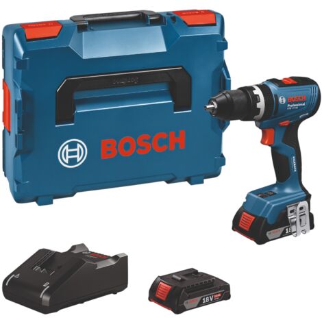 Bosch GSB 18V-65 Professional Akku Schlagbohrschrauber 18 V 65 Nm ( 06019N3100 ) Brushless + 2x Akku 2,0 Ah + Ladegerät + L-Boxx