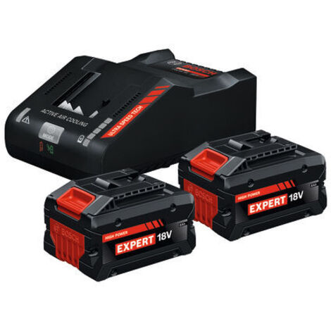 Bosch 18 Volt Akku Starter Set 2 x EXBA 18 V-80 und Ladegerät EXAL 18V-160