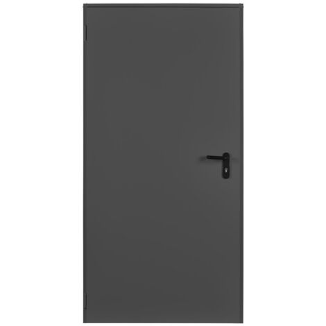 4M – Porte métallique industrielle L 900mm x H 2140mm – Couleur RAL 7016 – Isolation thermique 1,2 W/m²K – Pour locaux techniques chauffés