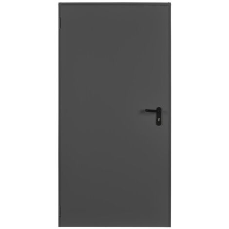 4M – Porte isolante métallique réversible 1000mm – Hauteur 2150mm – Isolation thermique 1,2 W/m²K – Applications locaux techniques chauffés - RAL7016
