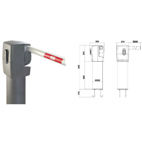 Barrieres Avec Lisse - President 24V 3 Metres - RIB