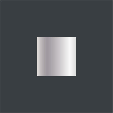 4M – Décor carré plein aluminium 120x120mm – Épaisseur 2mm – Aspect inox brossé – Système de collage facile pour portes et portails (1/5)