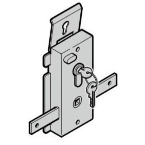 Hörmann – Serrure porte basculante Ecostar – Cylindre de garage berry N80 – Entraxe 72mm – Sens d'ouverture gauche – Pour bois dur et teck