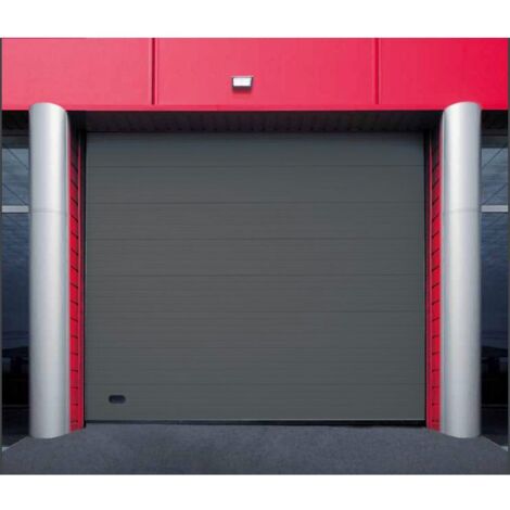 Porte Sectionnelle Industrielle L 5m x H 3m Manuelle Couleur Gris Ral 7016 Gamme Pro V42 Gris