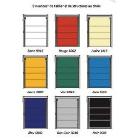Porte souple rapide à enroulement L2500xH3000