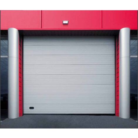 Porte Sectionnelle Industrielle L 6m x H 5,5m Manuelle Couleur Blanc Ral 9010 Gamme Pro V42 Blanc