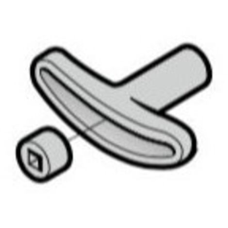 Hörmann – Poignée intérieure en T pour porte de garage – Pièce d'écartement 3053830 – Accessoire technique pour installation facile