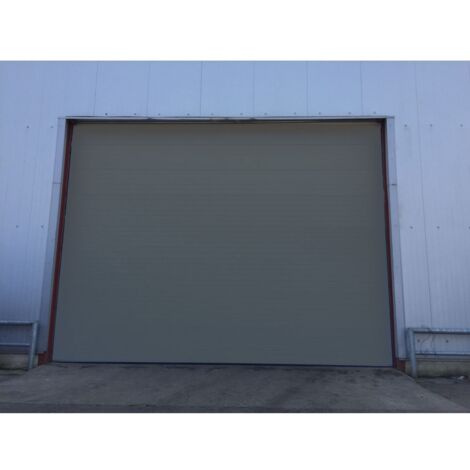 4M – Porte de garage sectionnelle 3m x 3m manuelle – Panneaux en tôle d'acier 40mm – Isolation mousse polyuréthane – Charnières en acier galvanisé