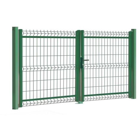Portail Clôture Maille 200x50 SECUR18-3D L4000 x H1500 Vert RAL6005