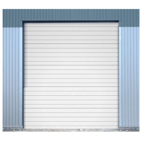Porte Sectionnelle Industrielle L 4m x H 3m Manuelle Couleur Blanc Ral 9010 Gamme Éco V40 Blanc