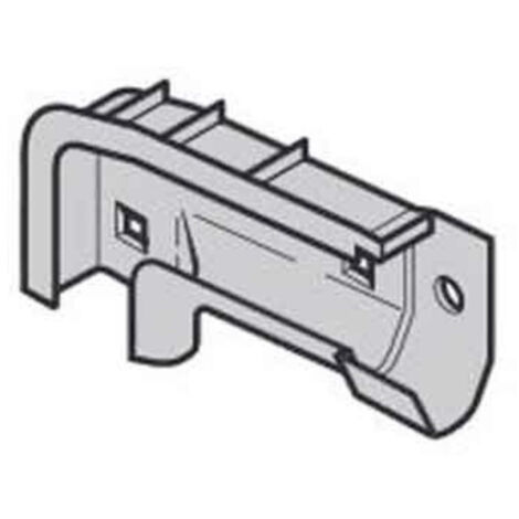 Courbe de rail droite en plastique noir – Forme L pour roulettes hautes porte sectionnelle – Compatible systèmes Hörmann