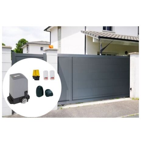 Portail Aluminium Coulissant OSLO RAL 7016 L3mxH1,70m motorisé Livré avec son Kit Motorisation KSL 500 PRO IOW