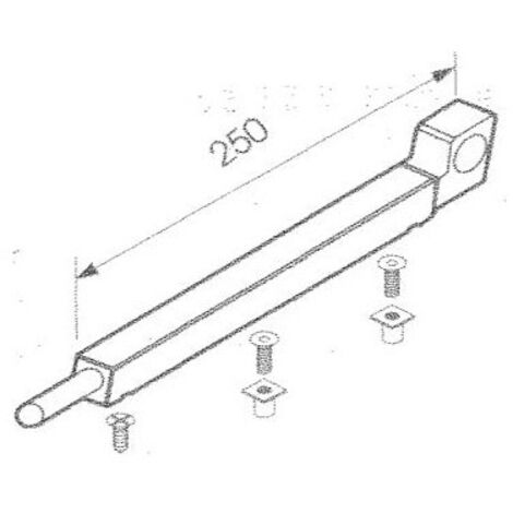 Verrou béquille en applique alu 20/30 blanc (1/2)