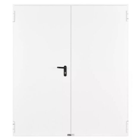 4M – Porte métallique isolée double vantaux 990x2150mm – Acier galvanisé – Isolation thermique 1,2 W/m²K – Pour environnements professionnels - H2150