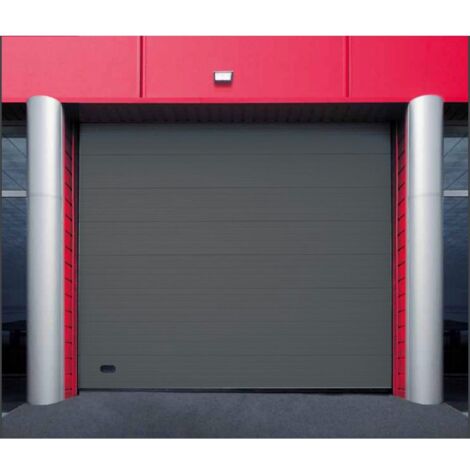4M – Porte de garage sectionnelle 3000mm x 3500mm – Manuelle – Couleur gris Ral 7016 – Épaisseur panneaux 42mm – Montage facile 4/5