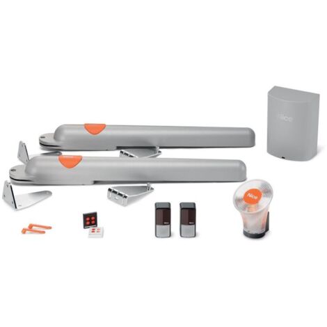 Nicehome – Kit de motorisation de portail à vérins – Ouverture 18s – Charge max 450kg – Longueur max 4,5m – Compatible panneaux solaires (1/3)