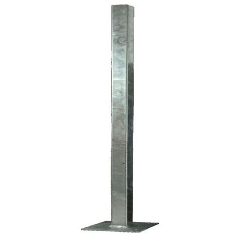 4M – Potelet de sécurité 540mm – Section 100x40mm – Acier galvanisé pour délimitation zones – Fixation sur platine 180x90mm