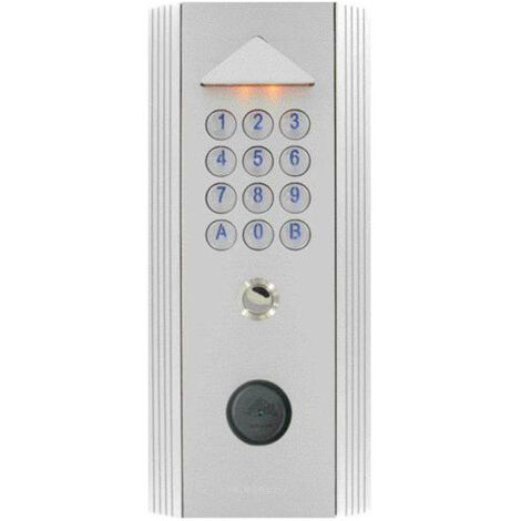 Noralsy – Clavier codé à encastrer avec grandes touches braille 16 mm – Rétro-éclairé – Alimentation 12V AC/DC – Compatible tête VIGIK T25