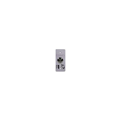 BOUTON POUSSOIR D 19 SUR PLAQUE INOX 40 X 85 - 4M