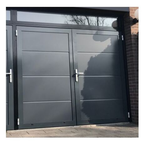 4M – Double porte battante isolée 1800x2500mm – RAL 7016 – Charnière gauche – Serrure canon européen – Ouverture extérieure - L1800xH2500