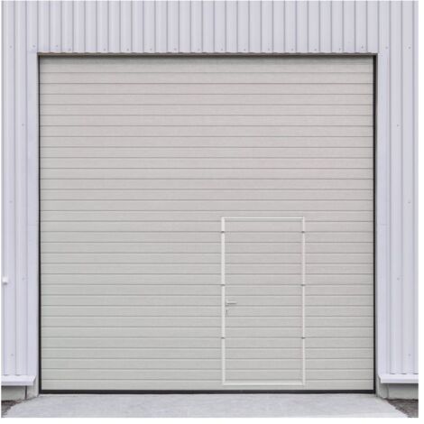 4M – Porte de garage sectionnelle L3000 x H3000 mm – Isolation thermique efficace – Portillon intégré – Épaisseur panneaux 42 mm - RL420mm