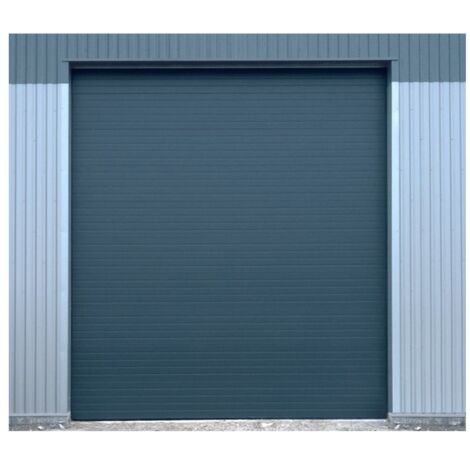 Porte Sectionnelle Industrielle L4M x H4M Gris Ral 7016 motorisée 380volts RL 420