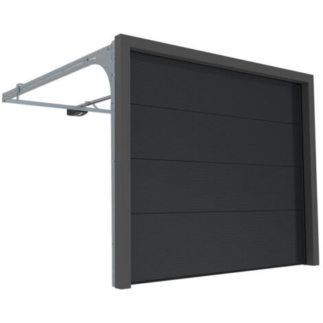 Porte Sectionnelle Manuelle StandardLine Linteau 100mm Lisse Gris Ral 7016 L2400xH2000 4M Gris
